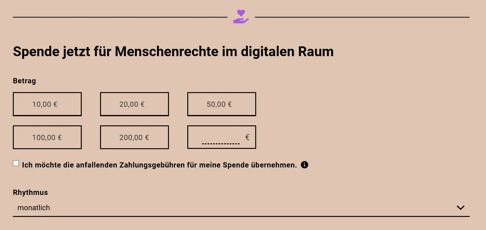 Betragsvorschläge bei HateAid