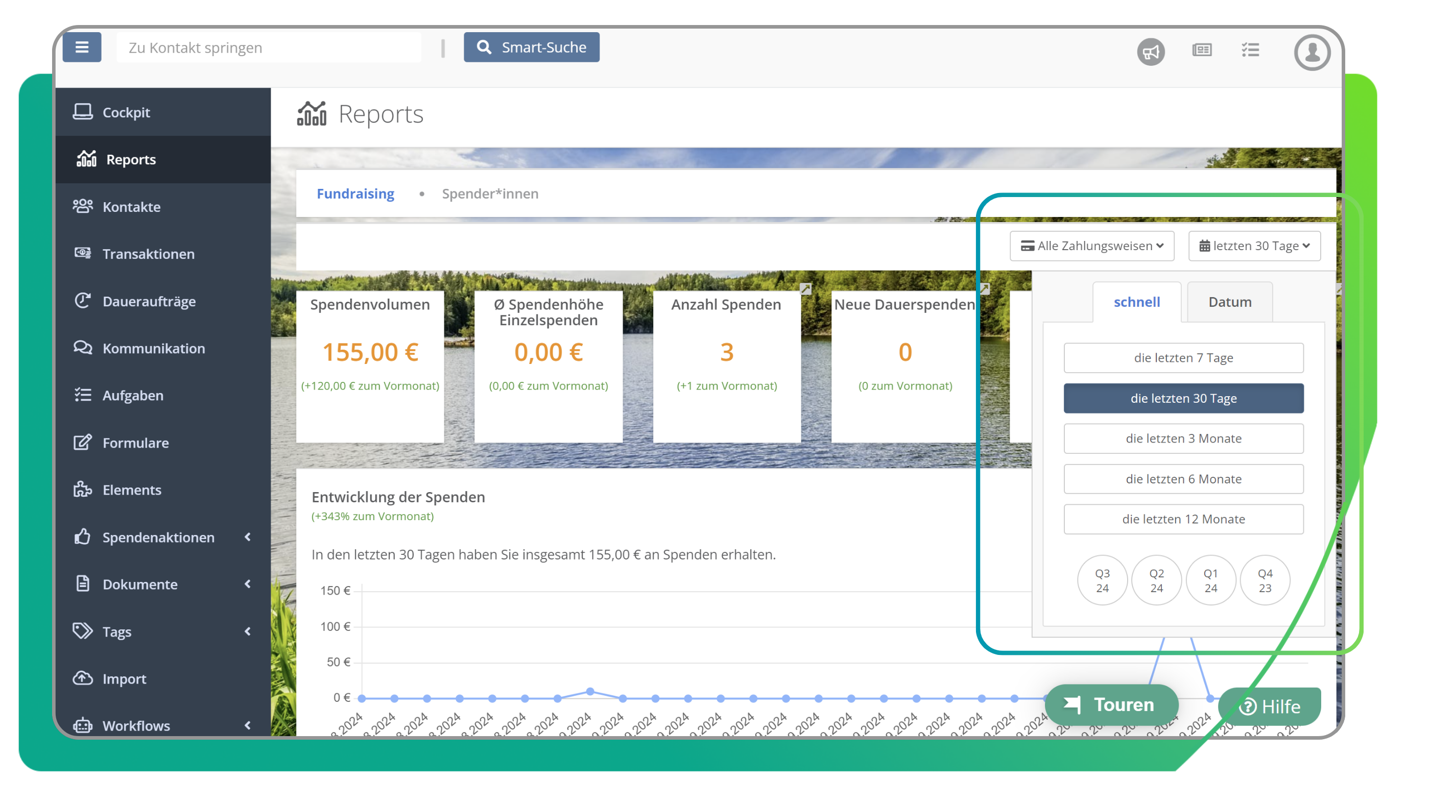Reports individualisieren mit der FundraisingBox