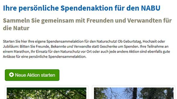 Beispiel Spendenaktion Nabu