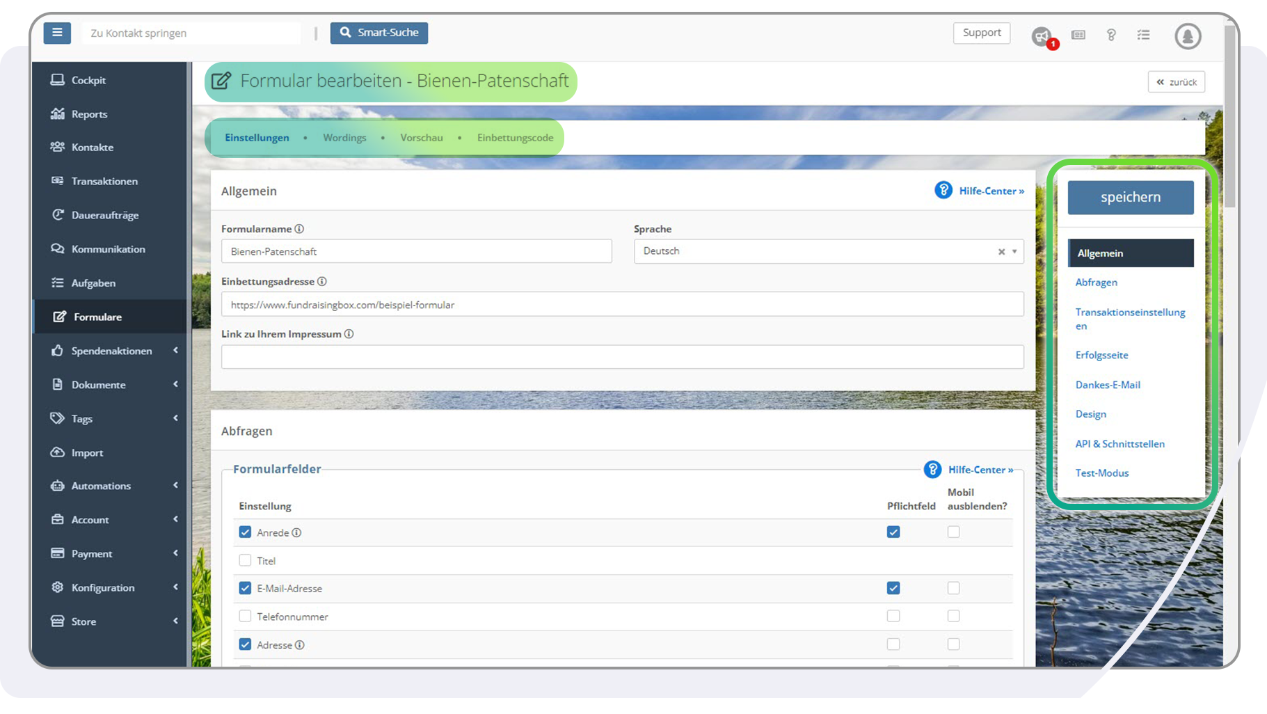 So kannst Du Spendenformulare in der FundraisingBox anlegen.