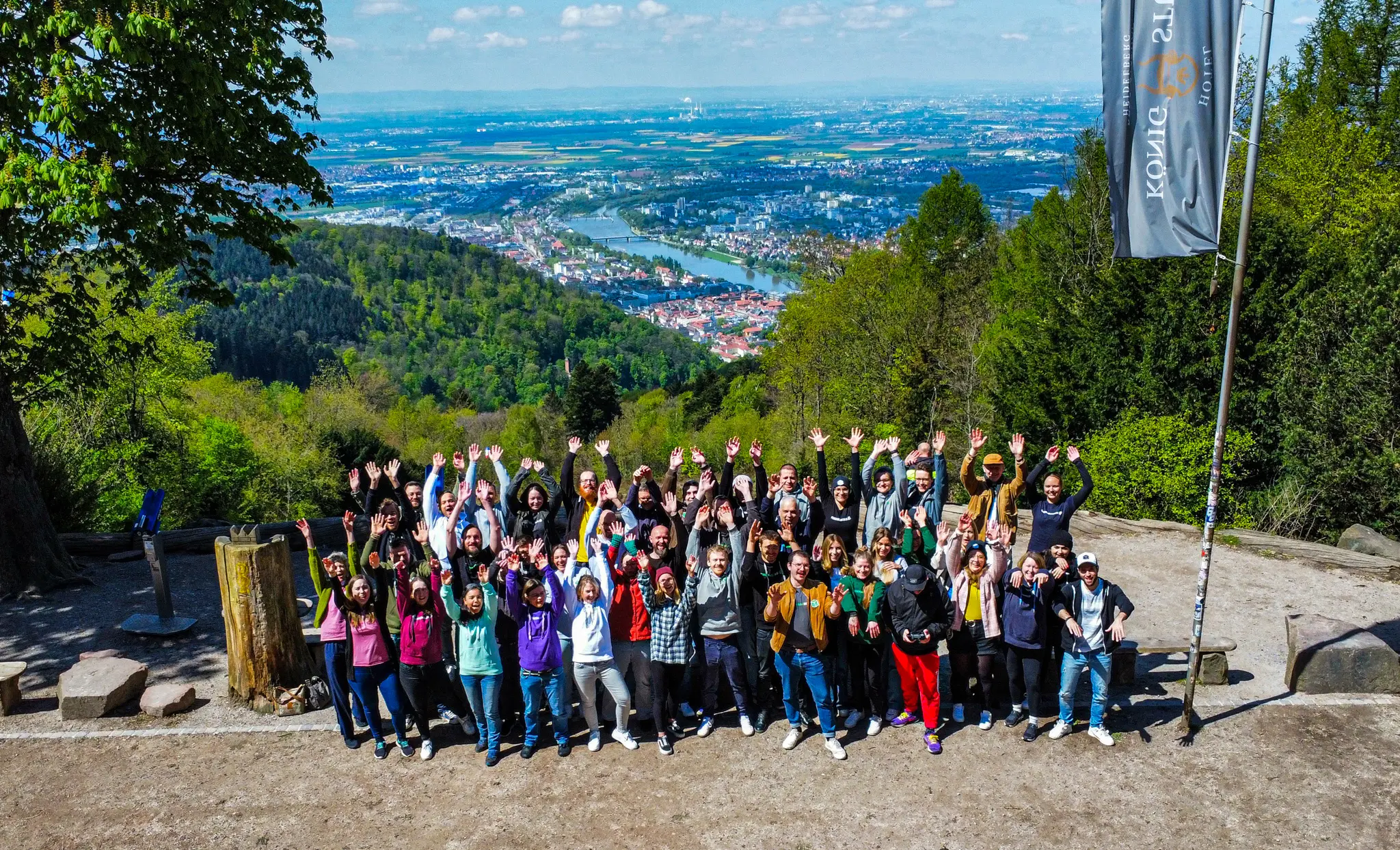 Teambild der FundraisingBox - ansicht von oben