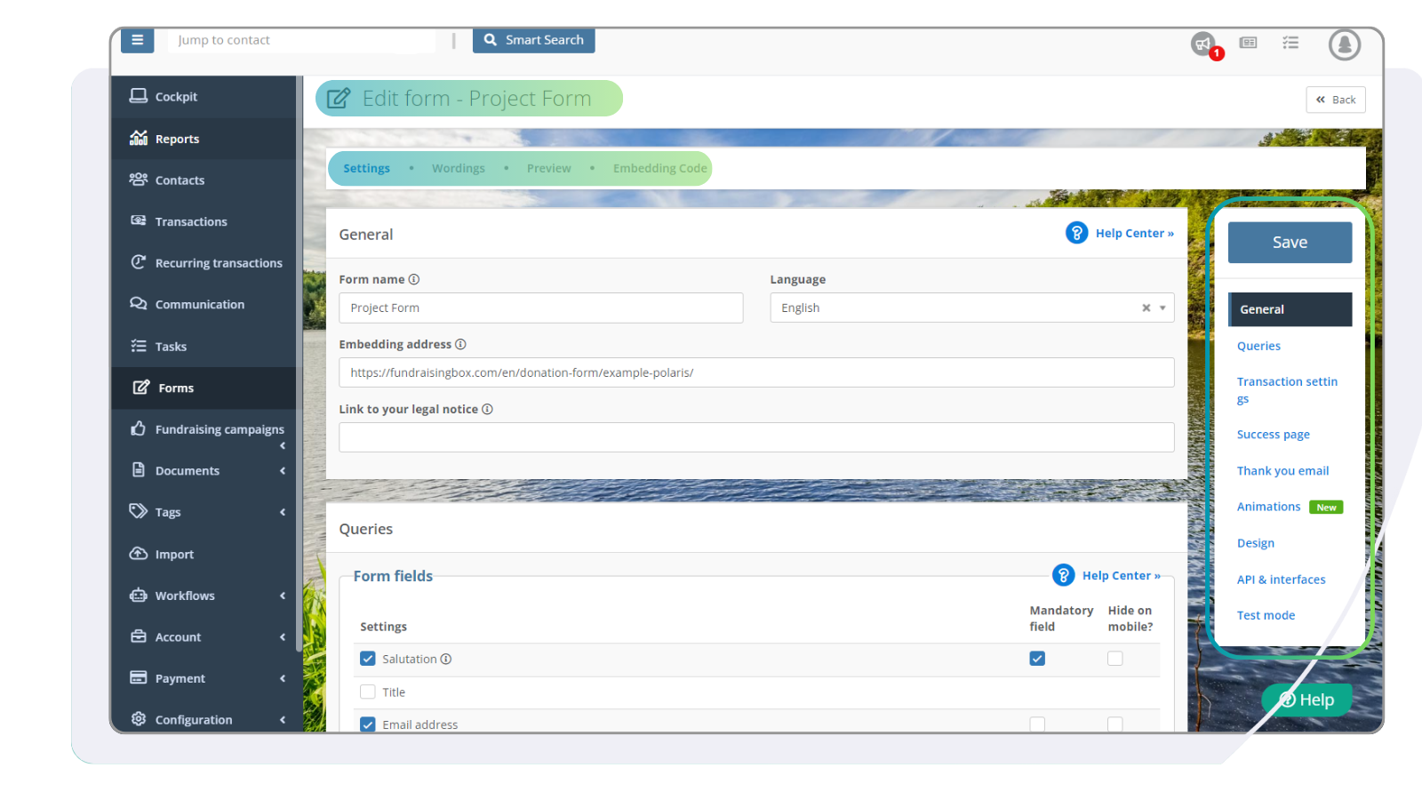 Create Donation Form Fundraisingbox