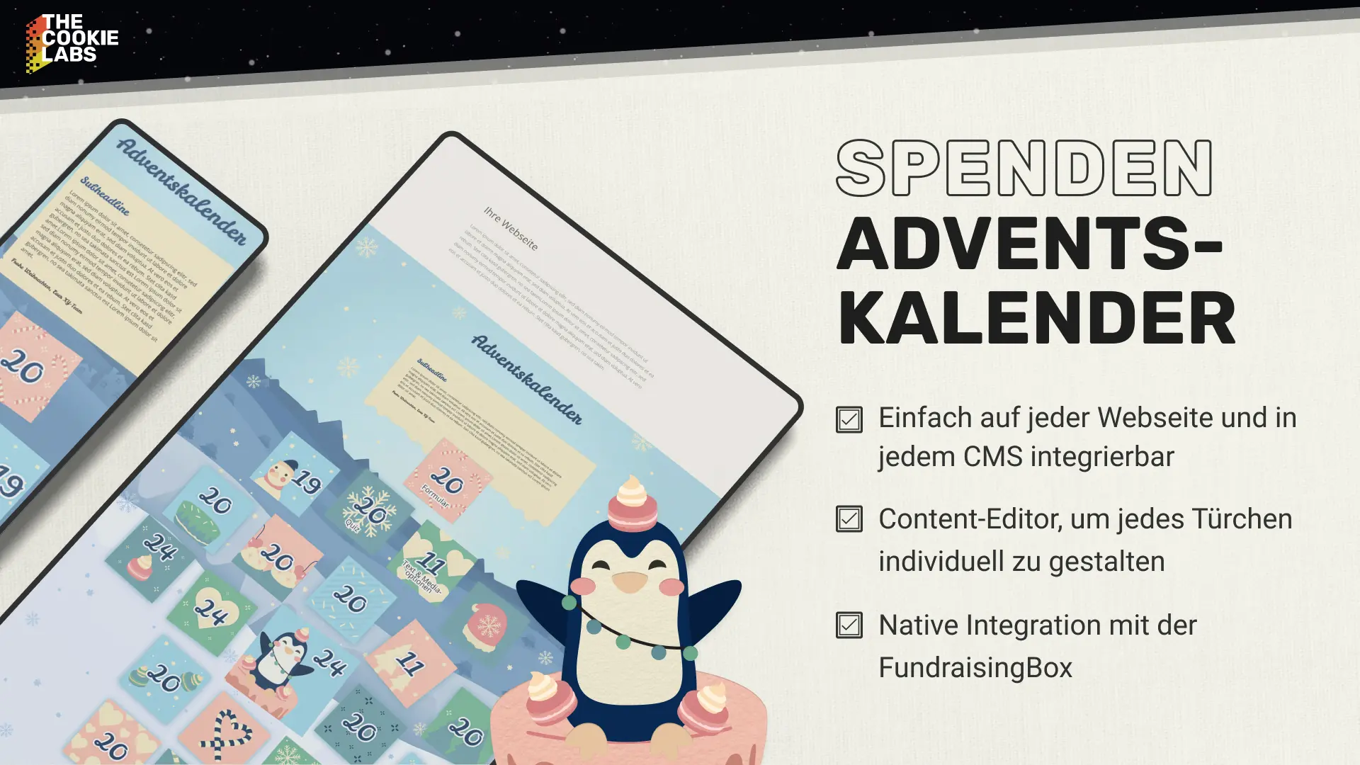 Spenden Adventskalender von The Cookie Labs