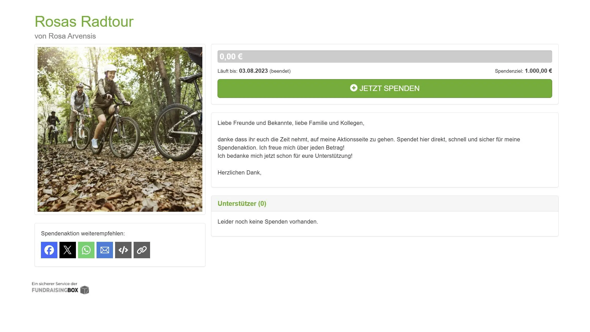 Spendenaktion-Spendenseite-Beispiel