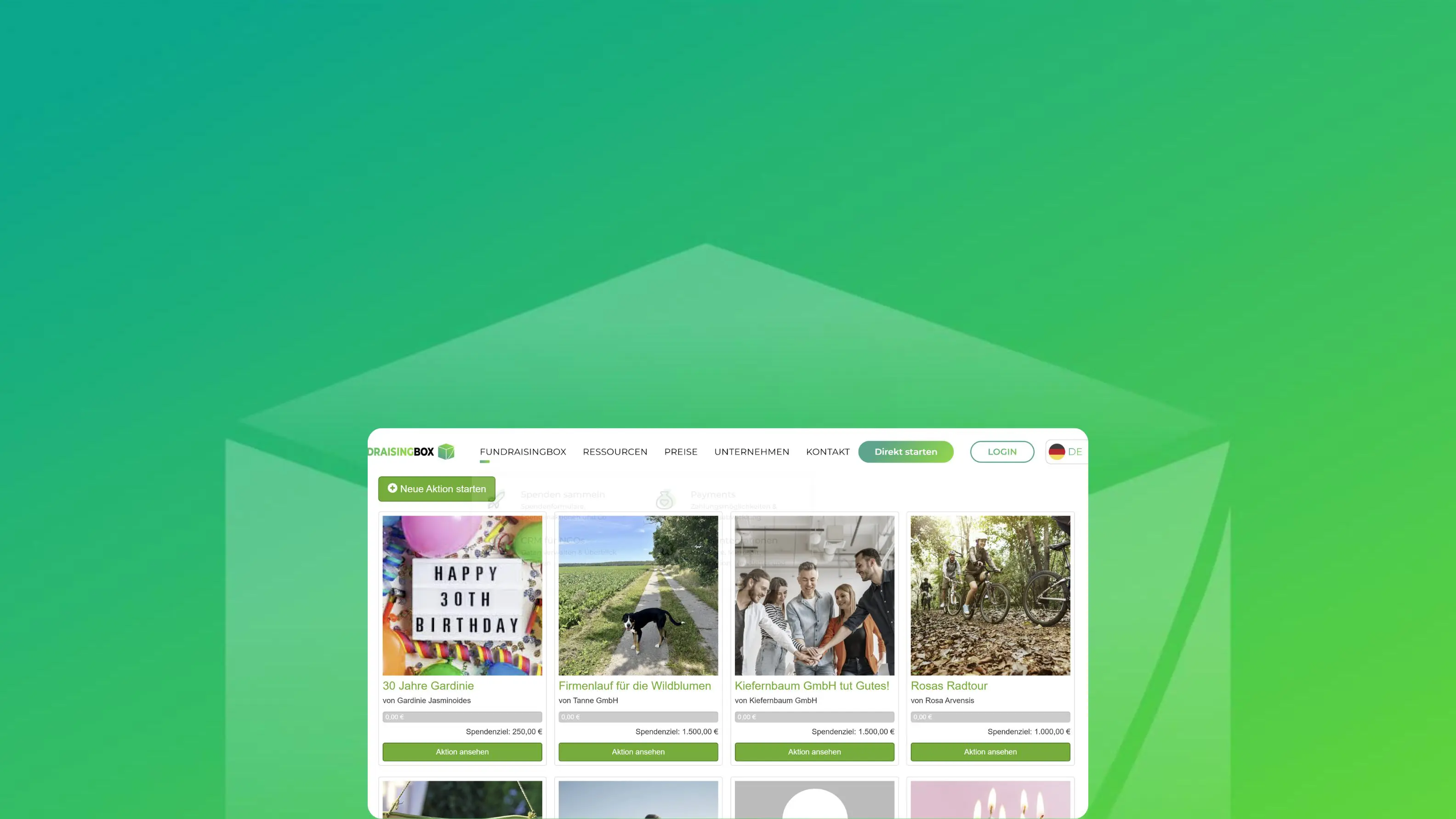 Spendenaktions-Tool-Header