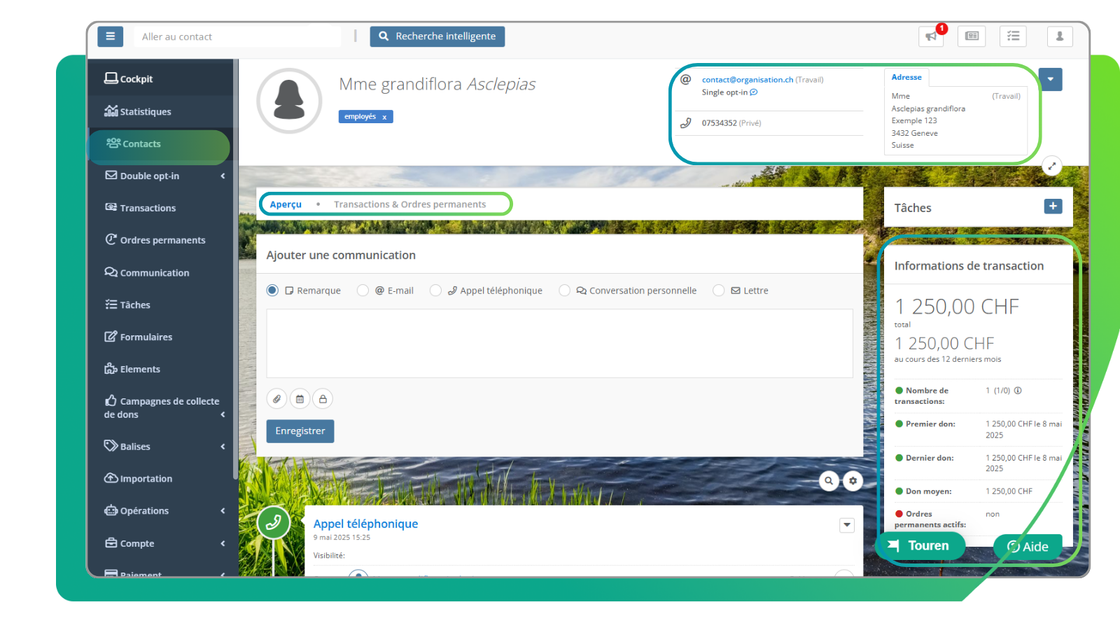 Contact Detail FundraisingBox