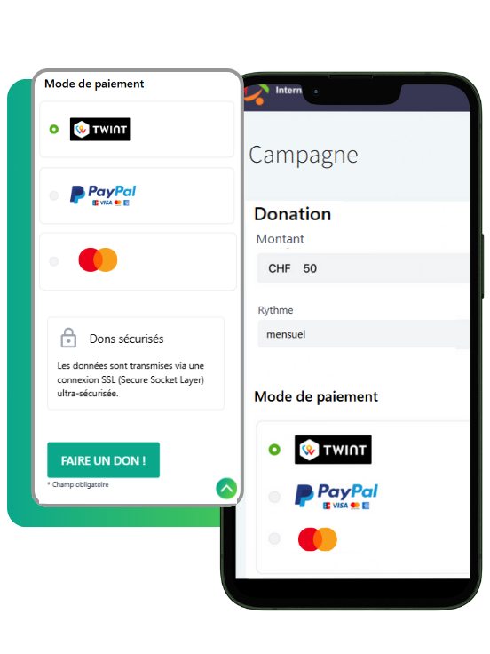 Formualaire de don FundraisingBox