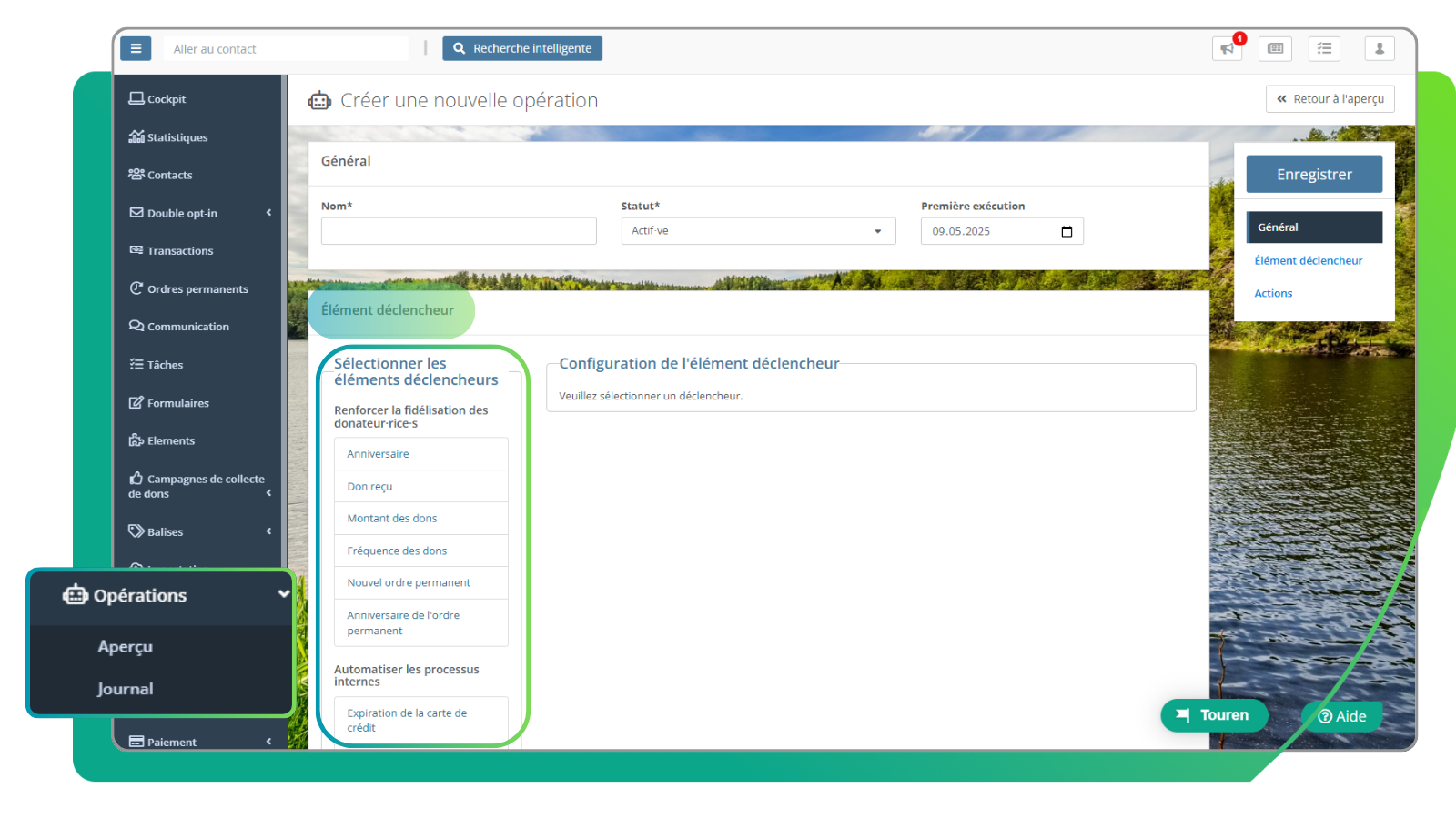 Operations en FundraisingBox