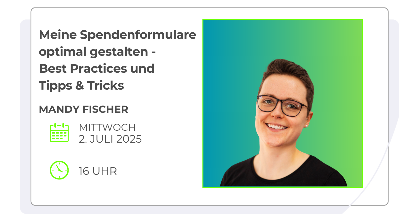 Webinar Spendenformular