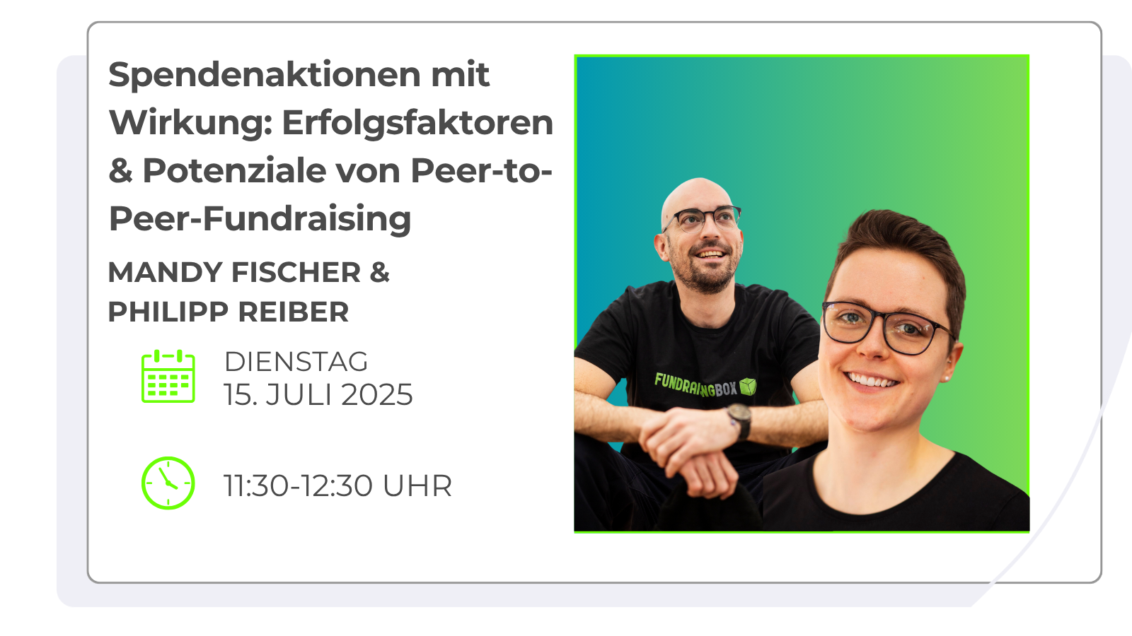 Webinar Spendenaktionen
