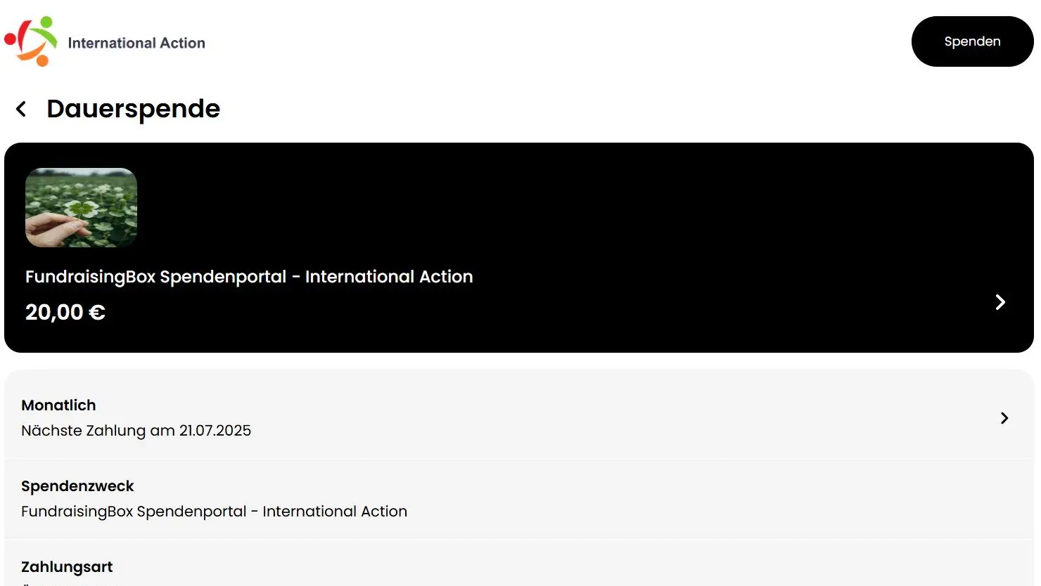 Dauerauftrag ändern