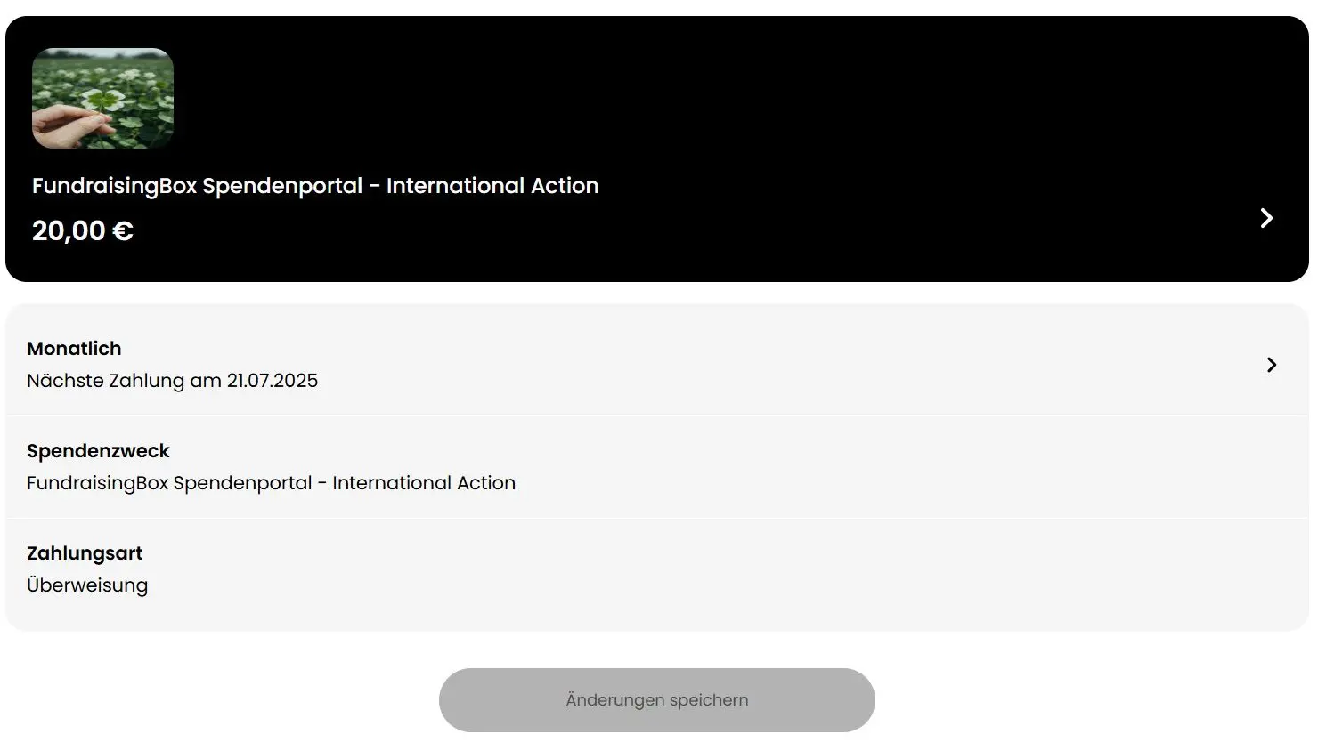 Dauerauftrag ändern