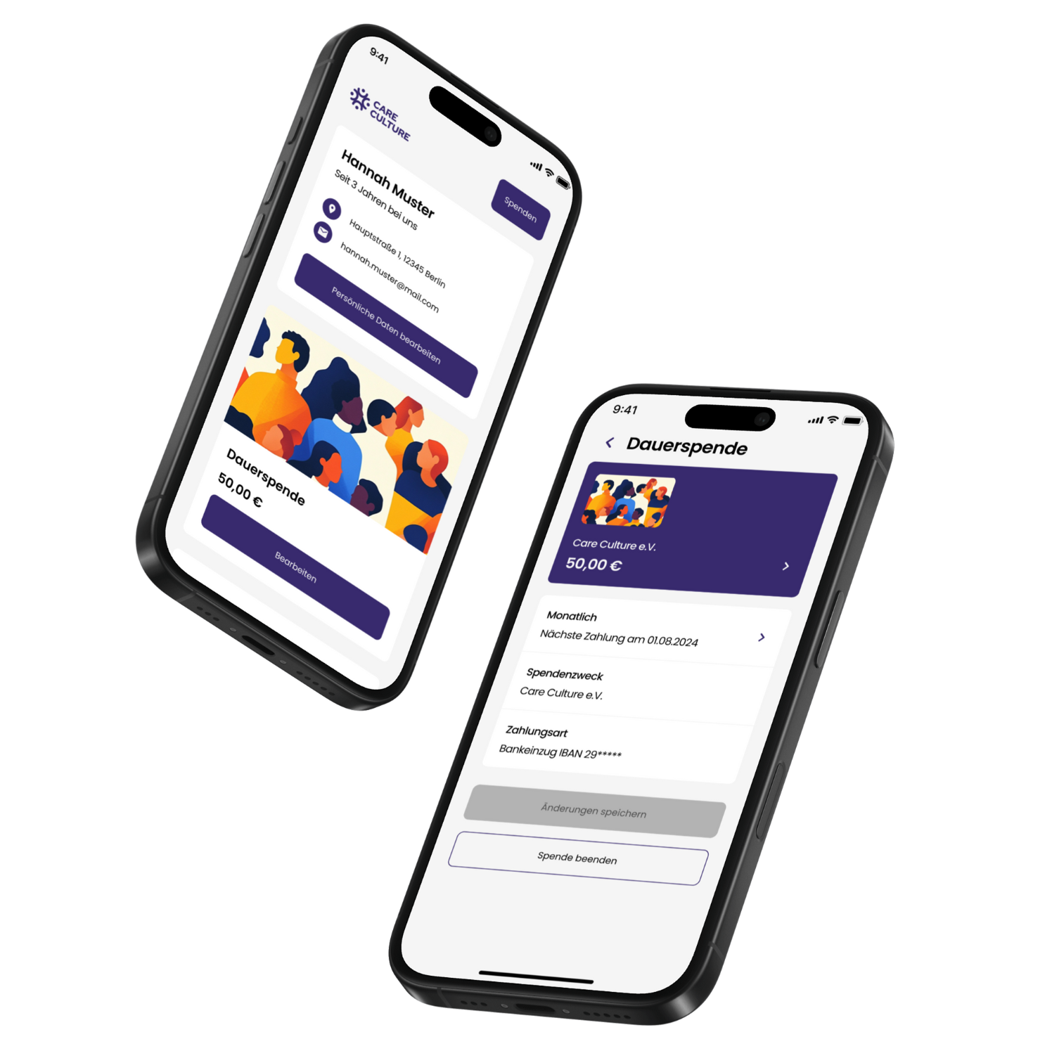 Spendenportal mobil header