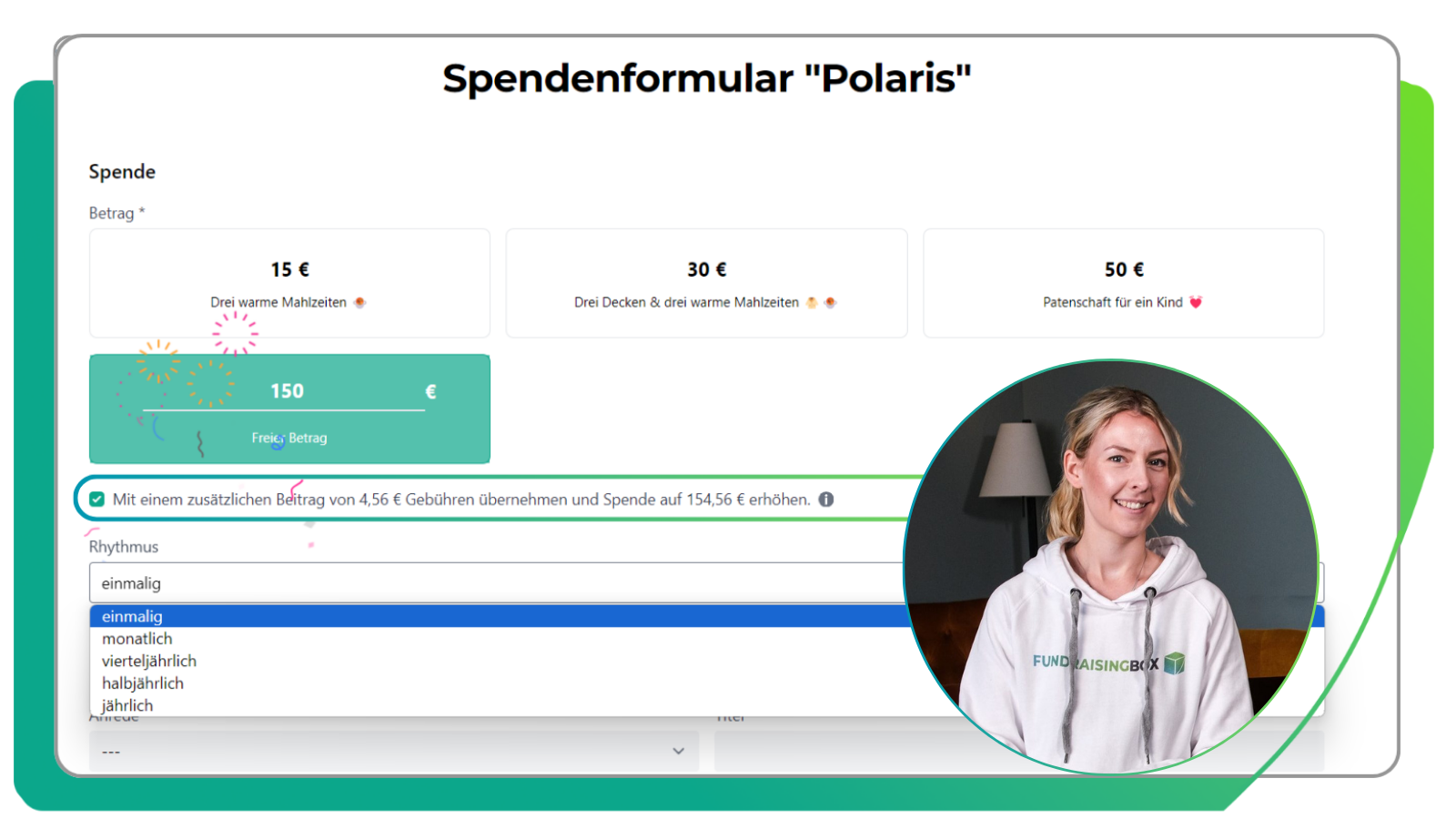 Webinar Spendenformulare, Spendenaktionen und Charity Shop