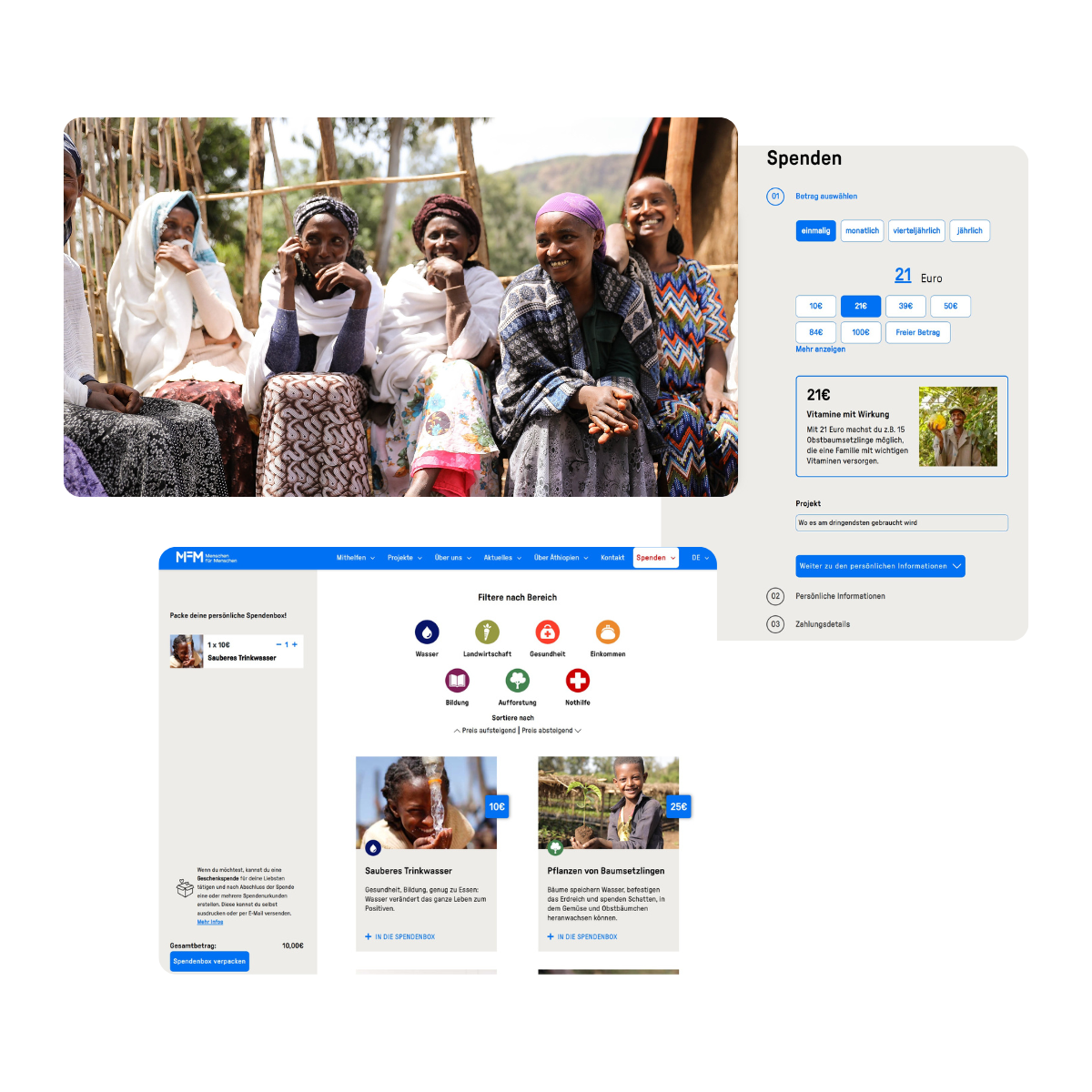 Menschen für Menschen AT Collage