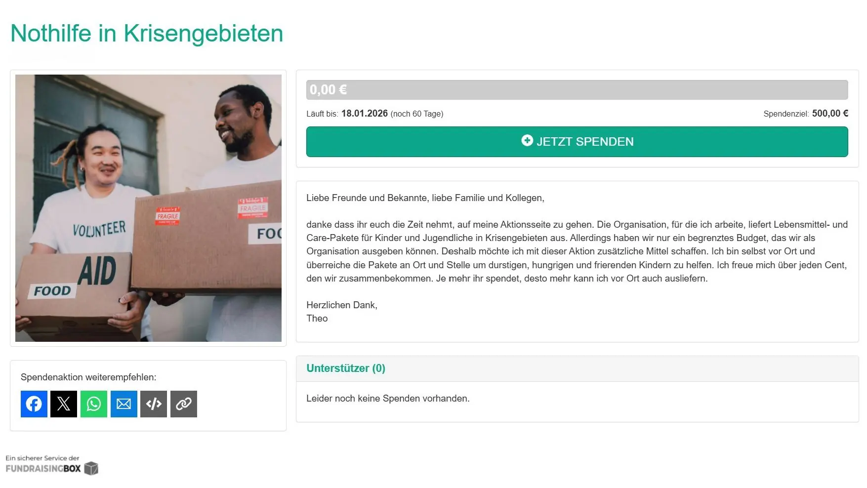 Spendenaktion Kinder- und Jugendhilfe