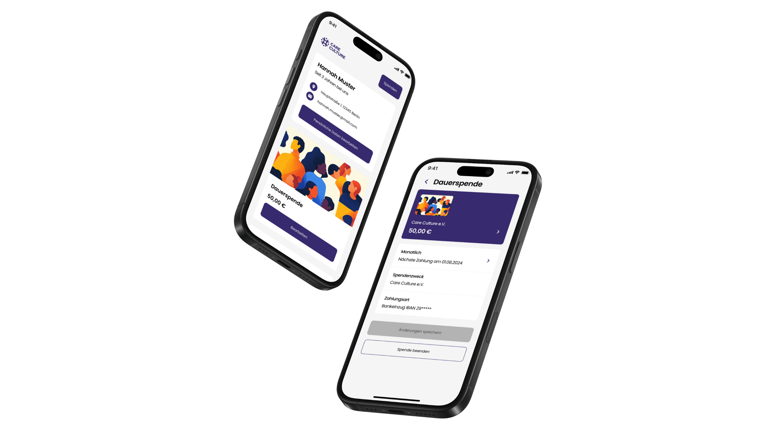 Spendenportal mobil header