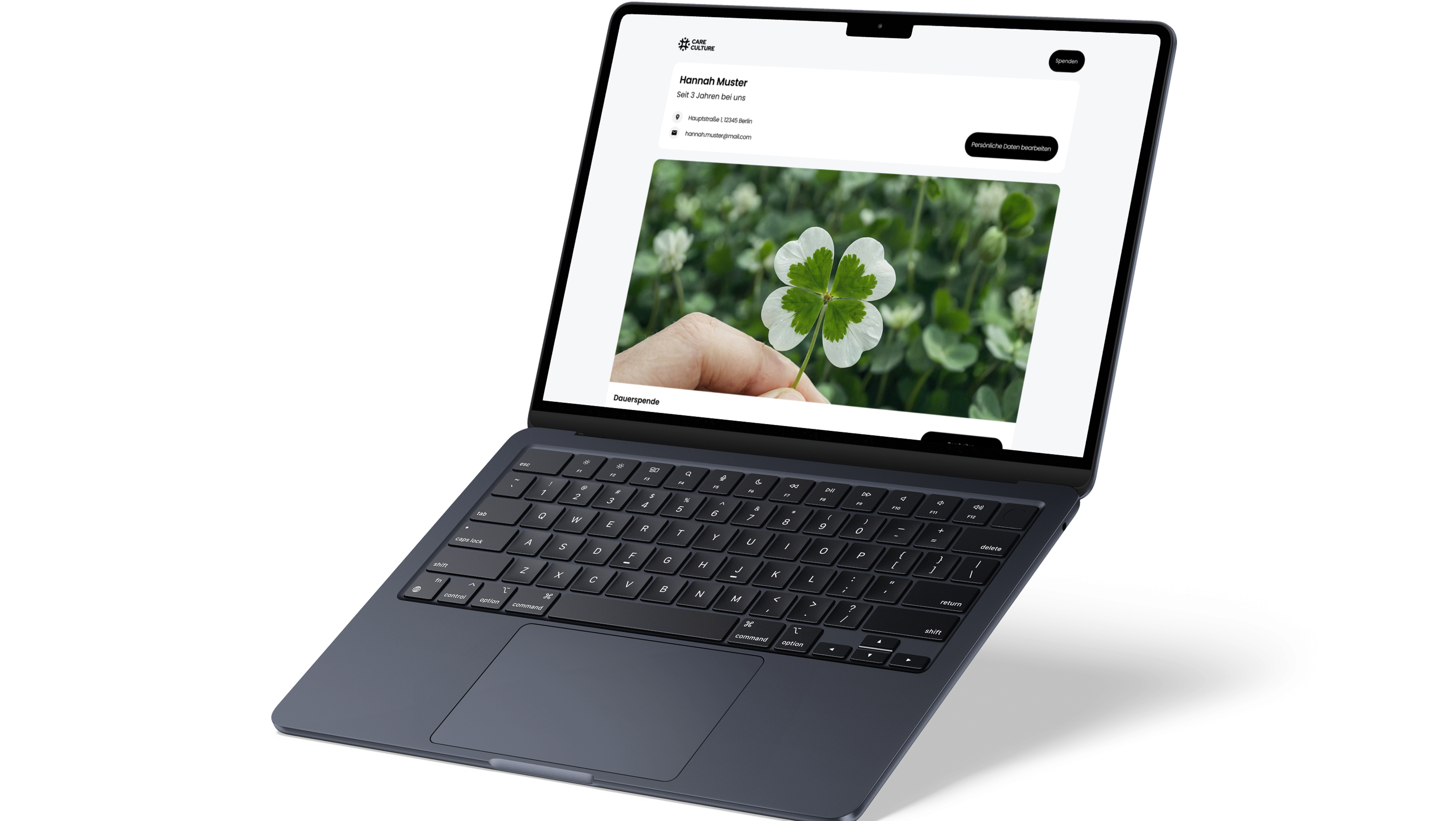 Spendenportal MacBook